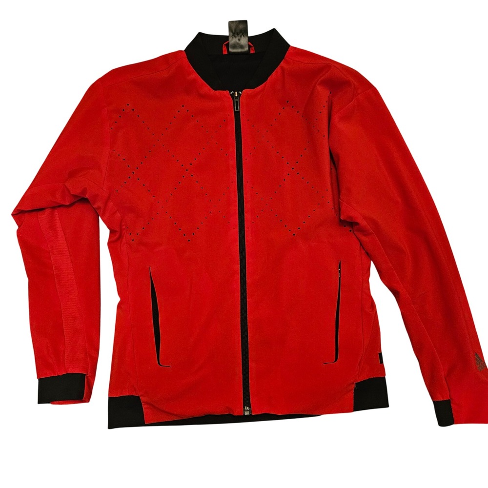 Adidas Barricade Red Training Jacket Full Zip‎ Lightweight Womens Size XS